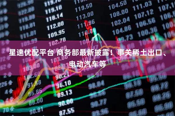 星速优配平台 商务部最新披露！事关稀土出口、电动汽车等